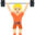 person lifting weights, medium-light skin tone